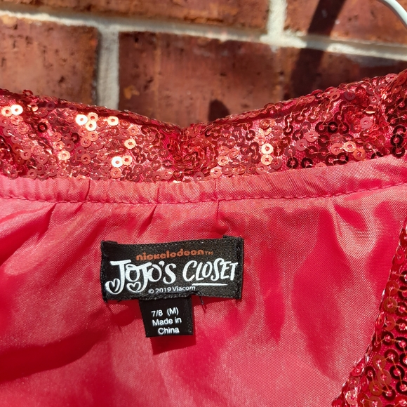 Red Sequin Crop Jacket - Picture 3 of 3